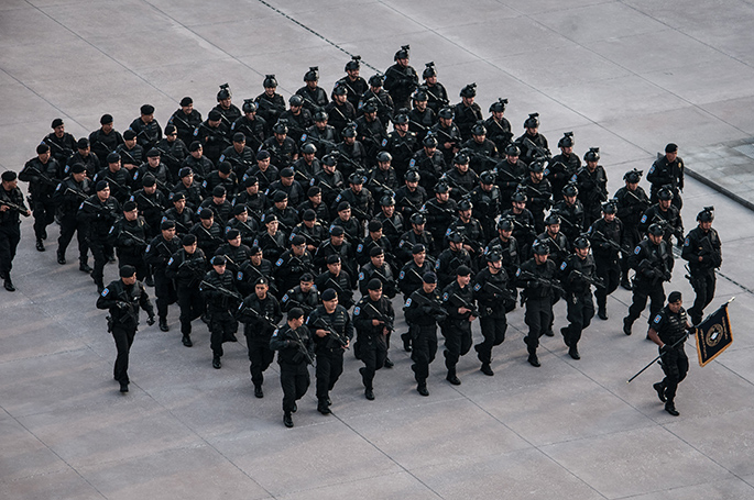 Elementos de Fuerza de Tarea de la Secretaría de Seguridad Pública,