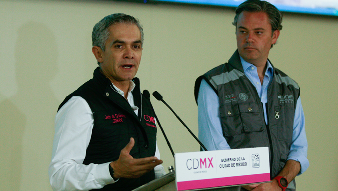 Miguel Ángel Mancera, Jefe de Gobierno, y Aurelio Nuño, secretario de Educación Pública