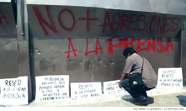 protesta por asesinato de periodistas