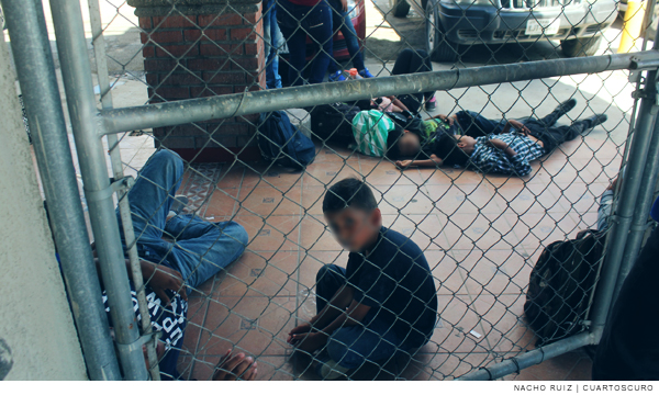 Imagen de niños migrantes en Tamaulipas