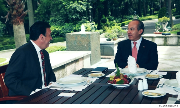 Alonso Ancira y Felipe Calderón