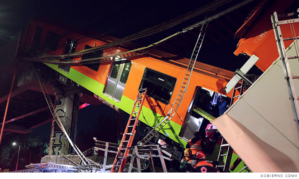 Accidente en la línea 12 del metro de la Ciudad de México