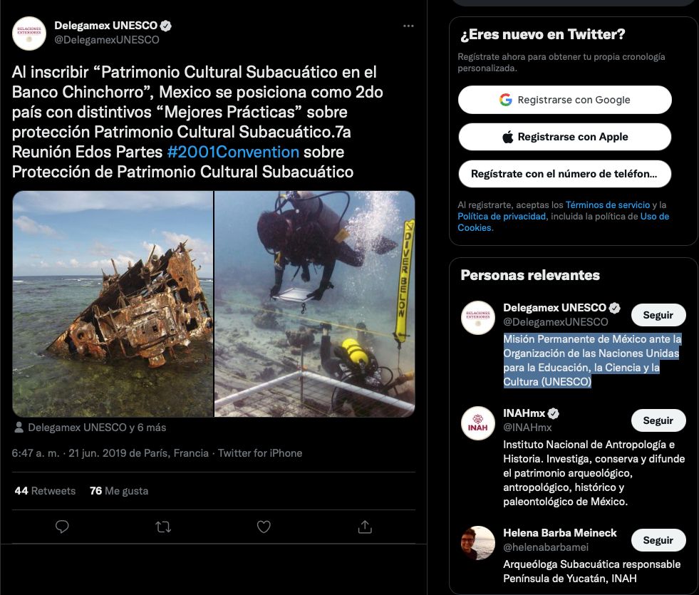 El Ángel, sitio arqueológico subacuático