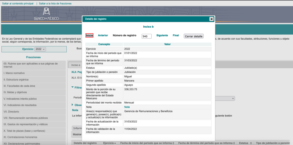 Un centenar de exfuncionarios del Banxico mantiene el privilegio de que el erario de la nación les pague pensiones vitalicias. 