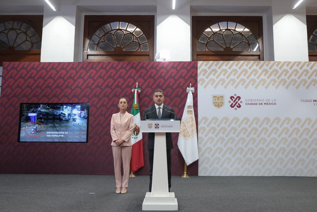 Jefa de gobierno de la CDMX Dra. Claudia Sheinbaum y Secretario de Seguridad Ciudadana Omar Hamid