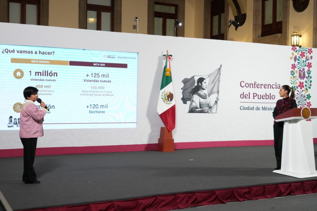 En 2025, la Secretaría de Desarrollo Agrario, Territorial y Urbano (Sedatu) y la Conavi prevén construir 175 mil viviendas nuevas