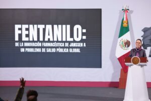 Claudia Sheinbaum presenta nueva campaña de prevención de adicciones “Aléjate de las drogas; el fentanilo te mata”