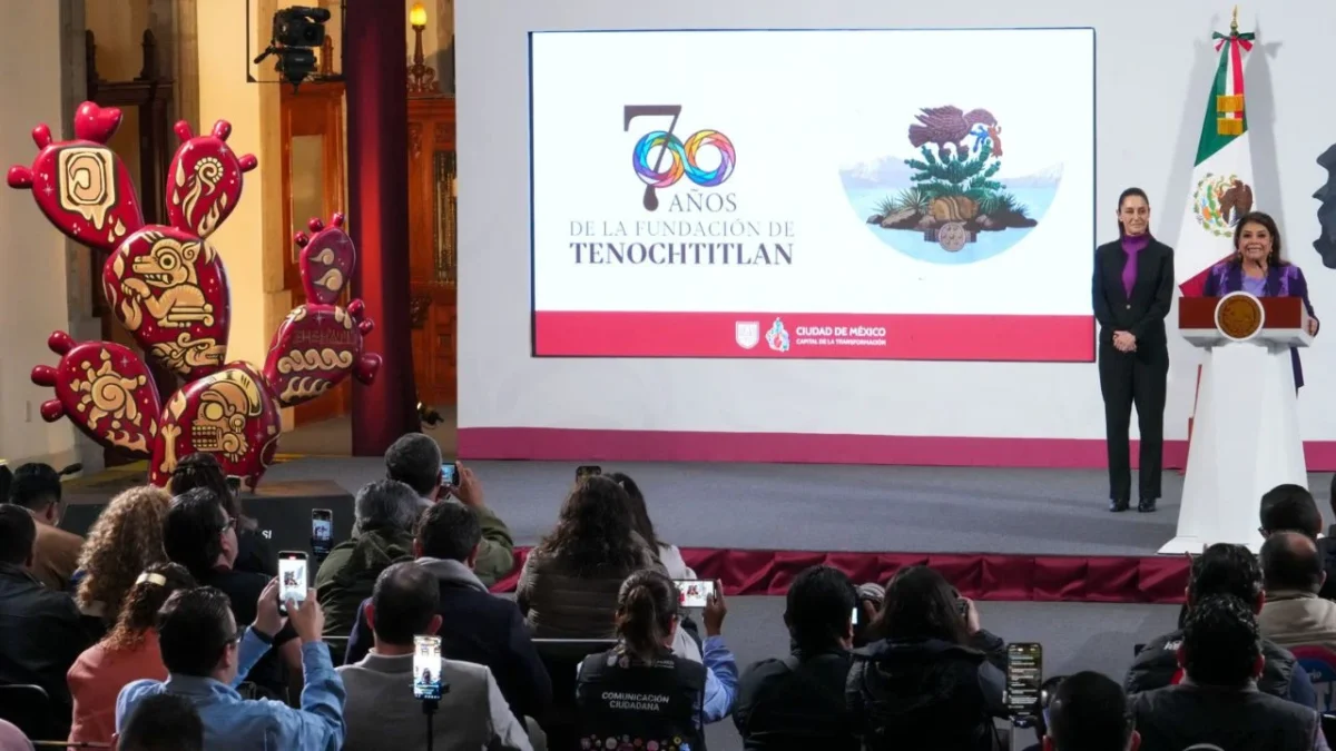 Celebran 700 años de México-Tenochtitlan con actos históricos, monumento y videomapping en el Zócalo capitalino