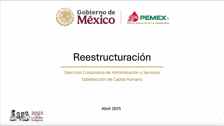 El plan de reestructuración de Pemex proyecta liquidar a 2 mil 964 trabajadores, por un monto superior a los 4 mil millones de pesos