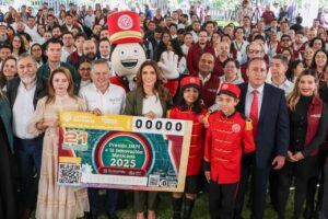 La LN y el IMPI, develaron el billete del Sorteo Mayor No. 3984, con el que reconocen el Premio IMPI a la Innovación Mexicana 2025