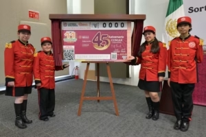Lotería Nacional celebra 45 aniversario de la Comar con billete del Sorteo Zodiaco 1724. Reconoce labor de refugio en México.