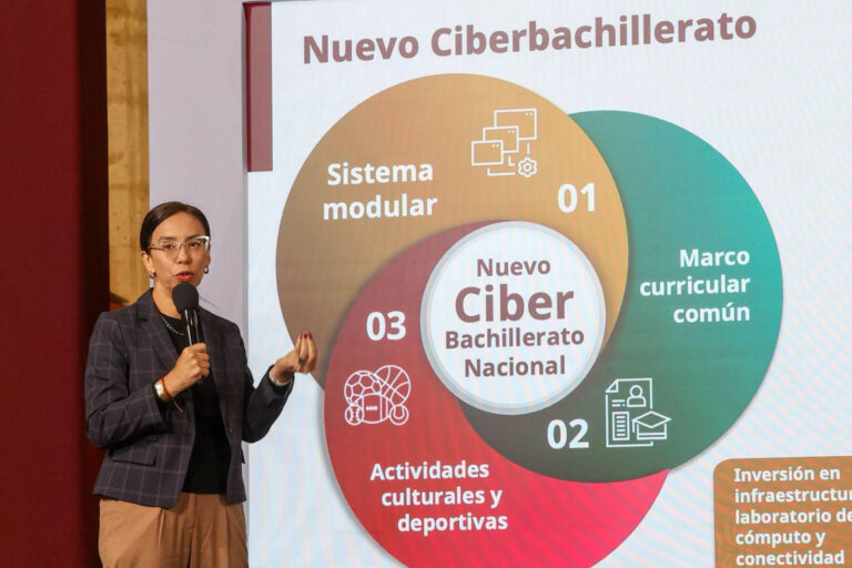SEP anuncia expansión histórica de bachillerato: 20 nuevos planteles tecnológicos y 130 ciber bachilleratos con carreras en semiconductores.